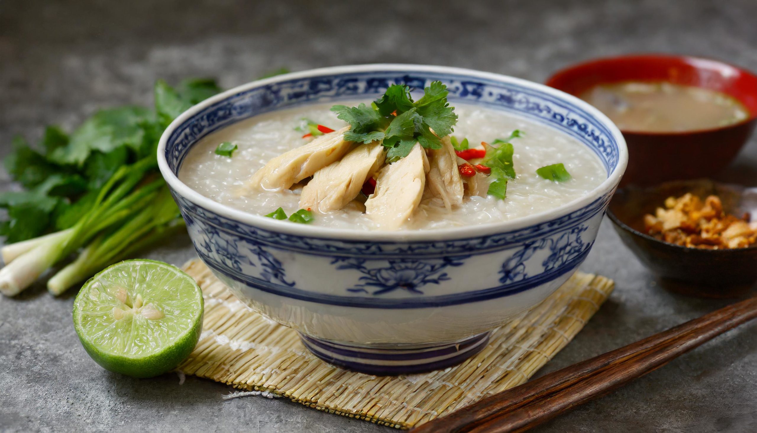 Cháo gà (vietnamese chicken and rice porridge)