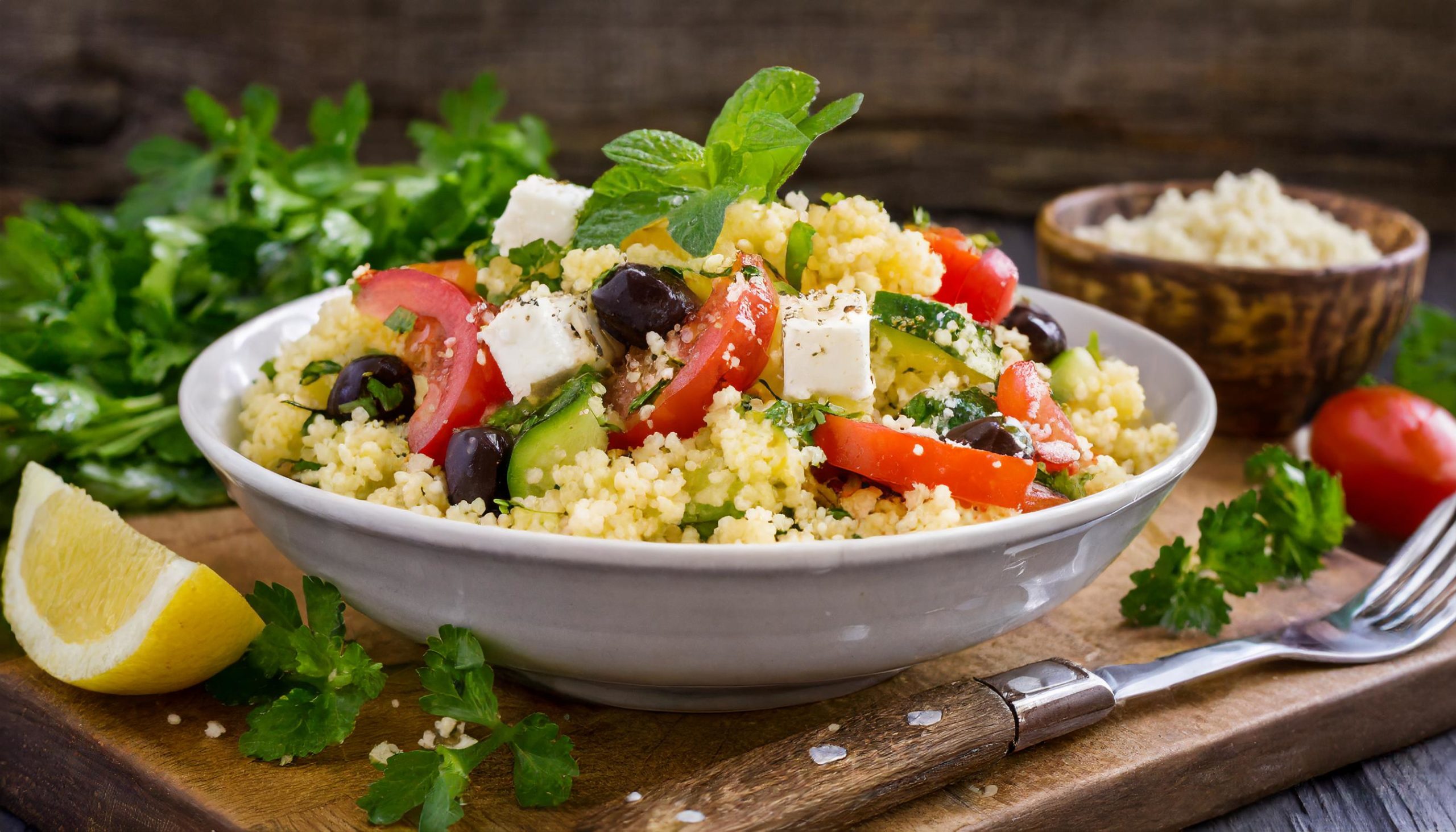 Greek couscous salad