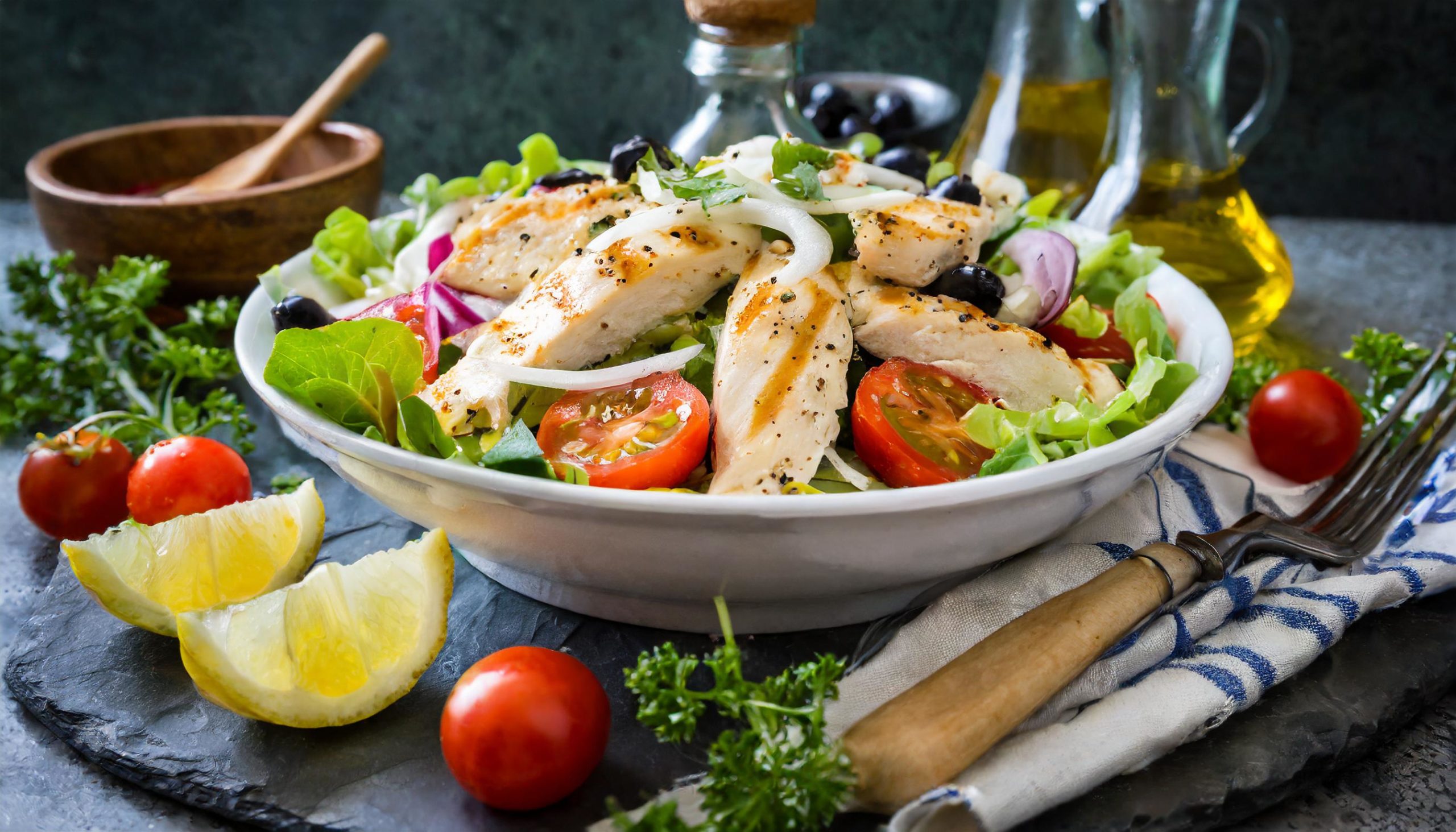 Greek style chicken salad