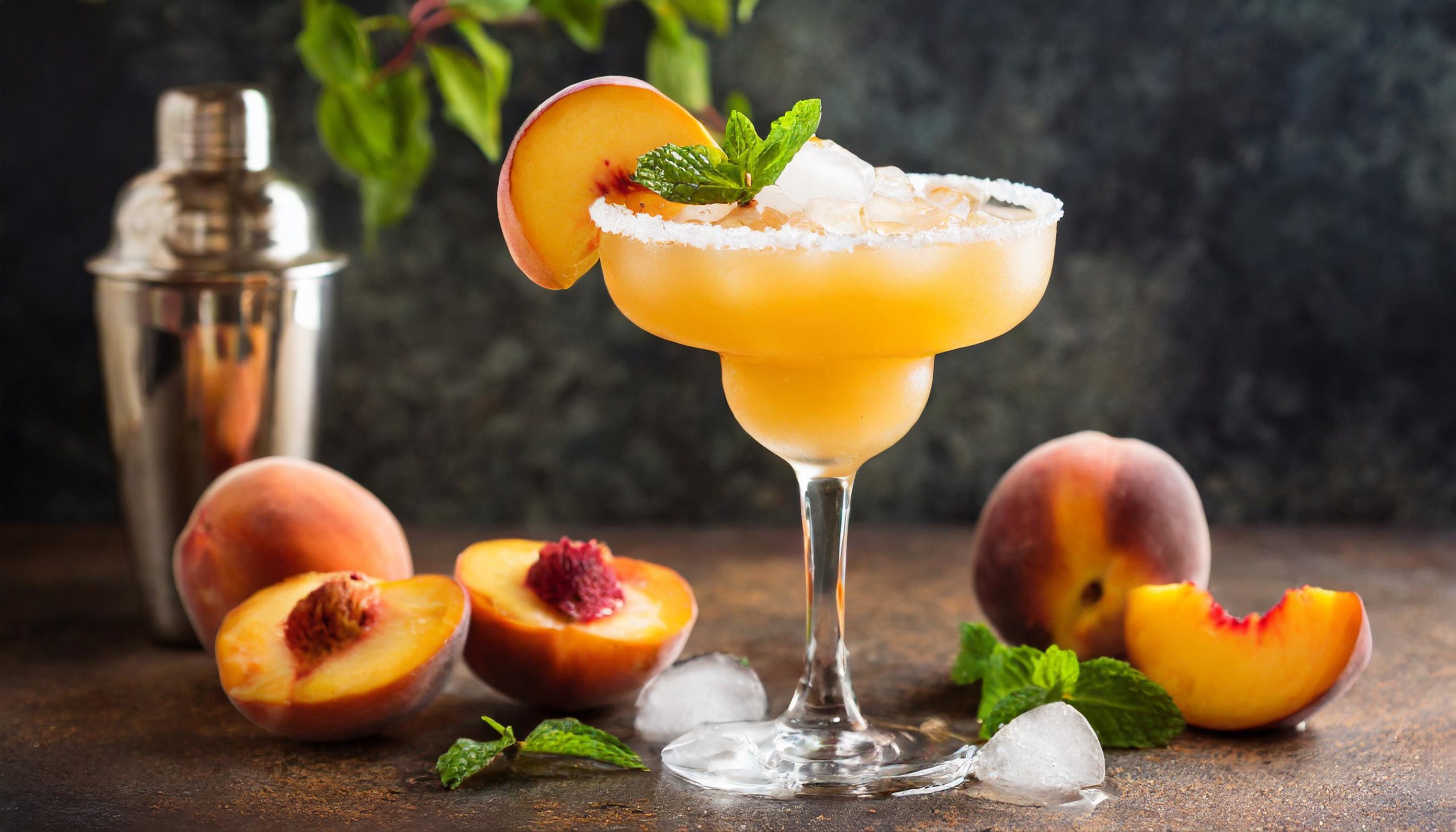Peach Margarita cocktail